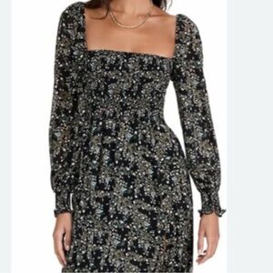 Chic Long Sleeve Floral Dress